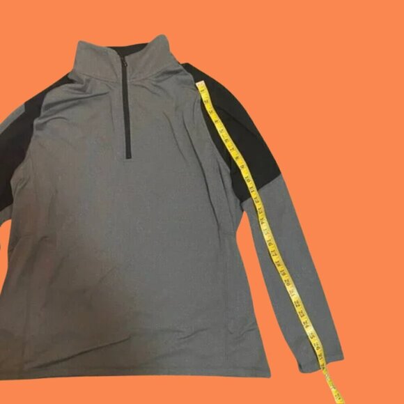 Calvin Klein Performance XL Grey & Black 1/4 Zip Pullover - Picture 7 of 10